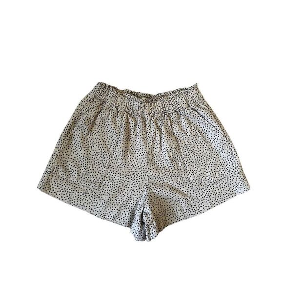 Abercrombie & Fitch Animal Print Linen Blend Summer Shorts size S Tan - Picture 1 of 9